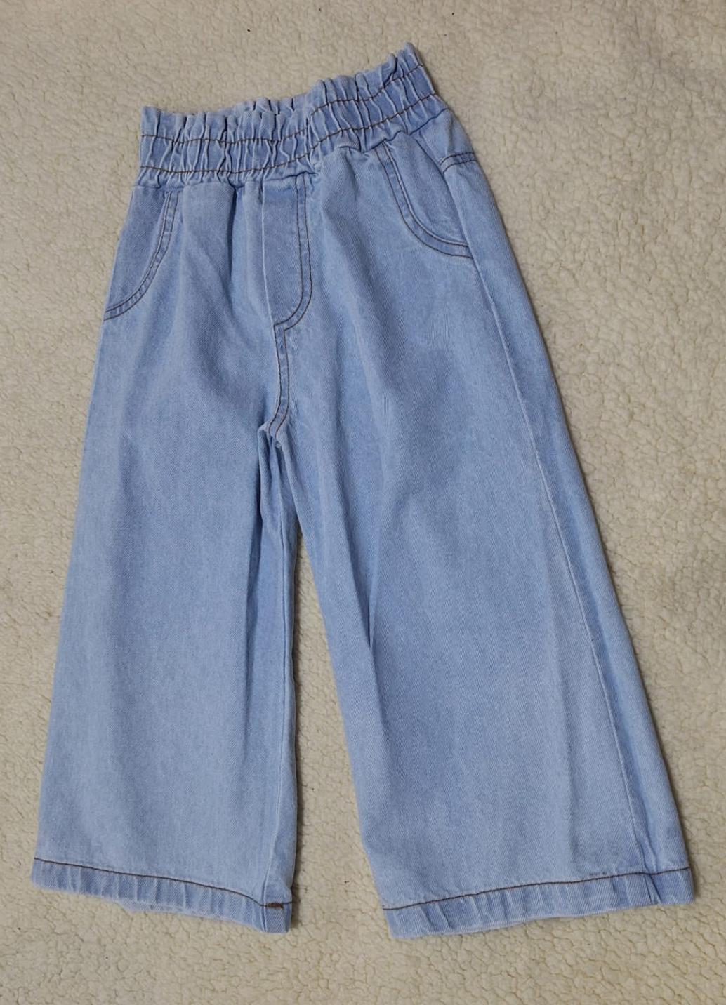Calça Pantacourt Jeans claro infantil